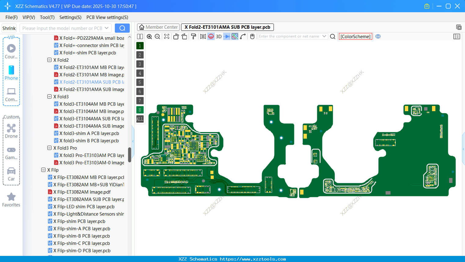 VIVO X Fold2-ET3101AMA SUB PCB Layer